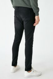 Erkek Siyah Skinny Fit Jean Pantolon - 4