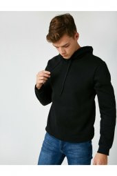 Erkek Yeşil Kapüsonlu Uzun Kollu Sweatshirt - 7