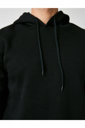 Erkek Yeşil Kapüsonlu Uzun Kollu Sweatshirt - 10