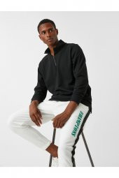 Fermuarlı Dik Yaka Sweatshirt - 1