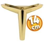 Piko Lüks Mobilya Kanepe Sehpa Tv Ünitesi Koltuk Ayağı 14 Cm Gold Altın Baza Ayakları - 1