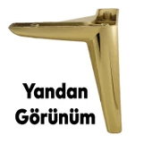 Piko Lüks Mobilya Kanepe Sehpa Tv Ünitesi Koltuk Ayağı 14 Cm Gold Altın Baza Ayakları - 6