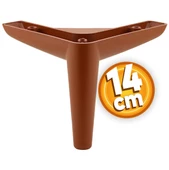 Piko Lüks Mobilya Kanepe Sehpa Tv Ünitesi Koltuk Ayağı 14 Cm Kahverengi Baza Ayakları - 1