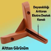 Piko Lüks Mobilya Kanepe Sehpa Tv Ünitesi Koltuk Ayağı 14 Cm Kahverengi Baza Ayakları - 2