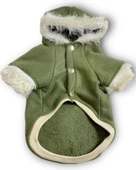 Furry Cream Kapşonlu Sweatshirt Ceket Kedi Süeteri Kıyafeti - 1