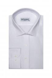 Slim Fit Filafil Beyaz Erkek Gömlek thumbnail 1