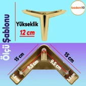 Piko Lüks Mobilya Kanepe Sehpa Tv Ünitesi Koltuk Ayağı 12 Cm Gold Altın Baza Ayakları thumbnail 3