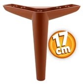 Piko Lüks Mobilya Kanepe Tv Ünitesi Konsol Koltuk Ayağı 17 Cm Kahverengi Baza Ayakları - 1