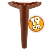 Piko Lüks Mobilya Kanepe Tv Ünitesi Konsol Koltuk Ayağı 19 Cm Ahşap Desenli Kahve Ayakları - 1