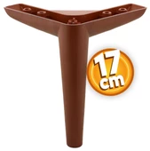 Piko Lüks Mobilya Kanepe Tv Ünitesi Konsol Koltuk Ayağı 17 Cm Ahşap Desenli Kahve Baza Ayakları - 1