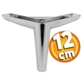 Piko Lüks Mobilya Kanepe Sehpa Tv Ünitesi Koltuk Ayağı 12 Cm Parlak Krom Baza Ayakları thumbnail 1