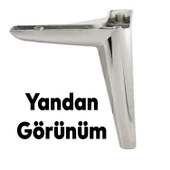 Piko Lüks Mobilya Kanepe Sehpa Tv Ünitesi Koltuk Ayağı 12 Cm Parlak Krom Baza Ayakları thumbnail 6