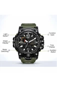 Erkek Kol Saati Analog Dijital Spor Siyah Moda Trend Saat Gold 1545 - 4