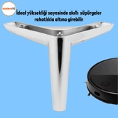 Piko Lüks Mobilya Kanepe Sehpa Tv Ünitesi Koltuk Ayağı 14 Cm Parlak Krom Baza Ayakları - 2