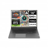 Lenovo ThinkBook 16P 21EK0029TX02 Ryzen7 6800H 16GB 512SSD+1TBSSD RTX3060 16" QHD+ FreeDOS Taşınabilir Bilgisayar - 1