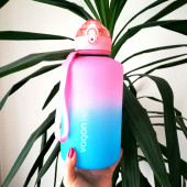 2 Litre Pembe Kapaklı Life Motivasyonlu Tritan Spor Salonu Şişesi Su Matarası - 1