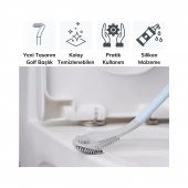 Ergonomik Silikon Banyo Tuvalet Klozet Temizleme Fırçası Askılı - 2