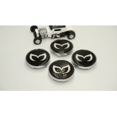 Mazda Batman Logo Jant Göbeği Kapak Seti 60mm - 2