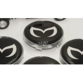 Mazda Batman Logo Jant Göbeği Kapak Seti 60mm - 3