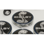 Ford Mustang Shelby Kobra Logo Jant Göbeği Kapak Seti 60mm - 3