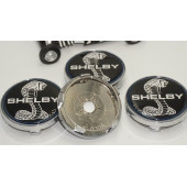 Ford Mustang Shelby Kobra Logo Jant Göbeği Kapak Seti 60mm - 5