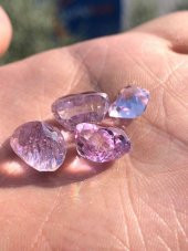 Doğal Topaz Taşı 66 Adet - Mavi Yeşil Beyaz Pembe Topaz Taşı - 3