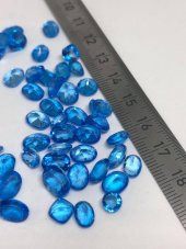 Doğal Topaz Taşı 66 Adet - Mavi Yeşil Beyaz Pembe Topaz Taşı - 6