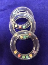 Şeffaf Plastik Bebek Çıngırak 80mm - Bebe Çıngırağı - 5