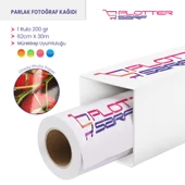 PlotterSarf  Microporous (Glossy) Parlak Fotoğraf Kağıdı Waterprof 200gr 62cm x30mt (1 Rulo) - 1