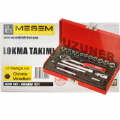 Meşem Lokma Takımı Seti Krom 1/4 inç Çantalı 17 Parça - 2