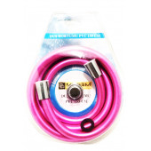 Meşem Parlak Renkli Duş Hortumu Pembe Pvc 155 CM - 1