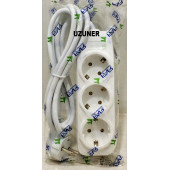 Far Lara F 501 A 3lü Topraklı Grup Priz 2 Metre Beyaz - 2