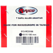 Rico T Tipi Düz Alyan Allen Anahtarı Altıgen 6x150 Mm 013-Rc5166 - 4
