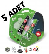 5 Adet Zipper Glue C2 16 Gr Şeffaf Iran Yapıştırıcı Epoksi - 1