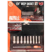 Alfa 1/4" İnç Derin Lokma Tornavida Takımı Seti 10 Parça - 2