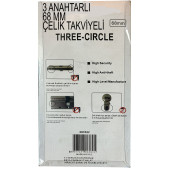 Three Circle Tuzaklı Barel Çelik Takviyeli Kilit 68 MM 3 ANAHTARLI - 2