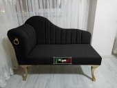140 cm Yeni Model Ultra Lüks Alda Çizgili Josefin Bench Puf Berjer - 1