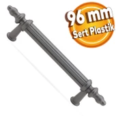 Polavit 96 Mm (SERT PLASTİK) Gri Mobilya Çekmece Mutfak Dolap Dolabı Kapak Kulpu Kulpları Kulbu - 1