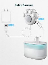 DailyTech Kedi Su Pınarı Çeşmesi Akıllı Hareket Sensörü Kızılötesi - 9