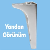 Sedef Lüks Mobilya Kanepe Sehpa Tv Ünitesi Koltuk Ayağı 19 Cm Parlak Plastik Krom Baza Ayakları thumbnail 6