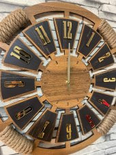 Lavintadesign Dekoratif Ahşap Halatlı Duvar Saati 40 cm - 2