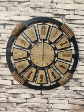 Lavintadesign Kişiye Özel Ahşap Dekoratif Duvar Saati 50 cm - 2