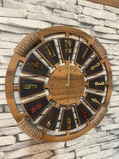 Lavintadesign Dekoratif Ahşap Halatlı Duvar Saati 40 cm - 5