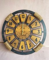 Adapromosyon Dekoratif Ahşap İsme Özel Duvar Saati - 1