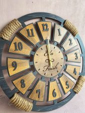 Adapromosyon Dekoratif Ahşap İsme Özel Duvar Saati - 2