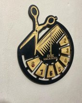 Adapromosyon Kuaförlere Özel Ahşap Duvar Saati - 1