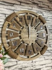 Adapromosyon Hediyelik Dekoratif Ahşap Duvar Saati 40 cm - 5