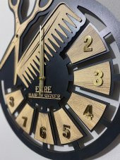 Adapromosyon Kuaförlere Özel Ahşap Duvar Saati - 4