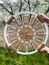 Adapromosyon Dekoratif Ahşap Duvar Saati 50 cm - 3