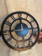 Adapromosyon Dekoratif Ahşap Duvar Saati Siyah 40 cm - 1